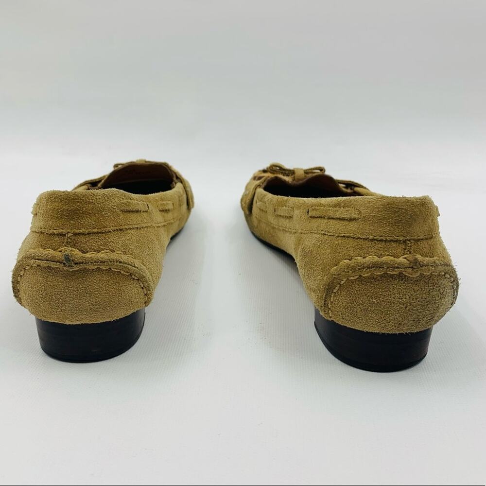 Talbots Moccasin Calf Hair Animal Print Loafers - Picture 6 of 12